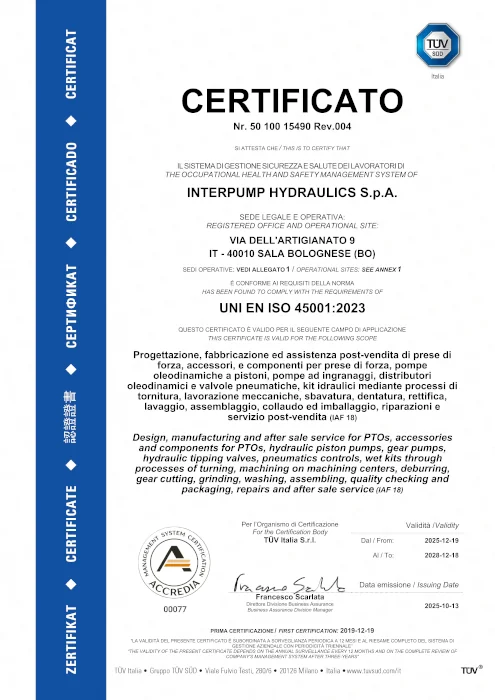 Safety: UNI ISO 45001